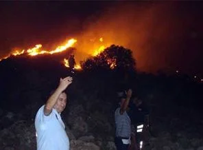 Bodrum'da yangın