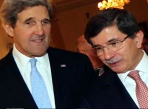 Davutoğlu Kerry ile Suriye'yi görüştü