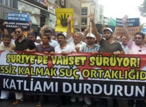 Fatih'te Binler Suriye ve Mısır İçin Yürüdü