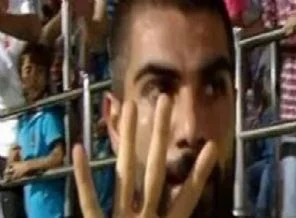İlk golü attı Rabia hereketi yaptı!