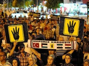 Kayseri'de Mısır ve Suriye protestoları