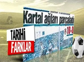 Lig'in en farklı galibiyetleri, rekor 10-0