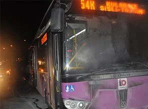 Otobüse molotoflu saldırı