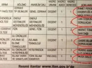 Recep Tayyip Üniversitesi'nin skandal ilanı
