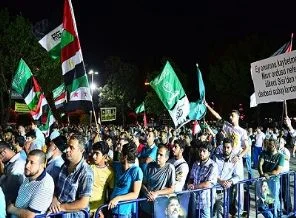 Saraçhane Parkı'nda Mısır protestosu