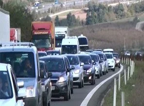 TEM otoyolunda bayram yoğunluğu
