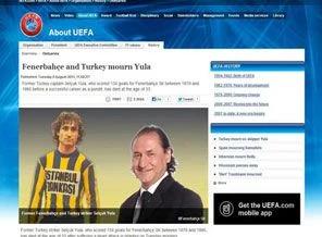 UEFA Selçuk Yula'yı unutmadı