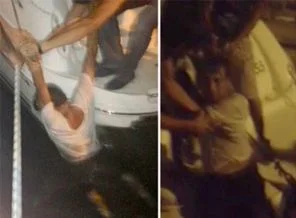 Ünlü oyuncuyu denize attılar