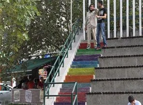 Bursa'da merdivenler renklendi