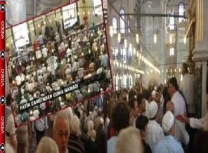 Fatih Camii'nde ABD, Rusya ve İran Protestosu