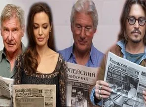 Hollywood yıldızları Rus madenci gazetesinin reklamını yaptı