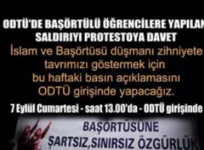 ODTÜ'de başörtüsüne özgürlük protestosu