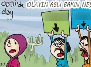 ODTÜ'deki çirkin olayı bir de karikatürden izleyin