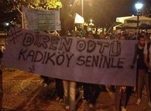 Taksim ve Kadıköy'de ODTÜ eylemleri