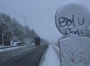 Bolu Dağı'nda kar yağışı başladı