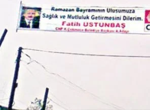 CHP'li adayın bayram afişi alay konusu oldu