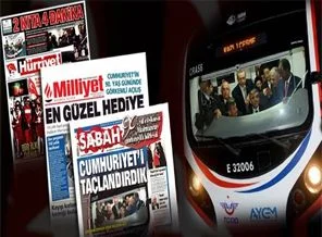 Cumhuriyet ve Marmaray gazete manşetlerinde