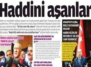 Milli Gazete: Haddini aşanlar