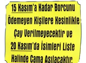 Çay için son uyarı!