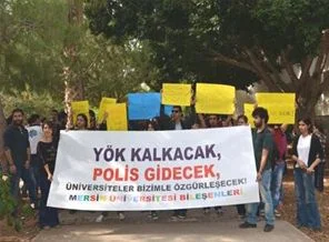 Mersin'de YÖK protestosu