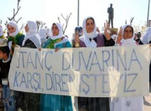 Şırnak'ta BDP'lilerden 'duvar' protestosu