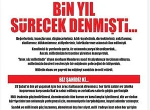 97 STK'dan iktidara destek bildirisi