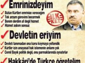 Apo'ya çiçek veren bakın bugun ne manşet attı