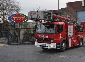 TRT binasında yangın paniği