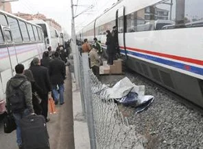 Yüksek Hızlı Tren hattında göçük