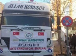 Aksaray'dan Suriye'ye 1 Tır yardım gönderildi