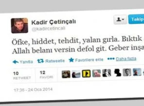 Kadir Çetinçalı Vatan'dan kovuldu