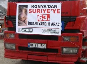 Konya İHH'dan Suriye'ye 63.İnsani yardım tırı