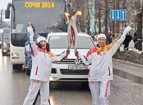 Soçi'nin meşalesini taşımak