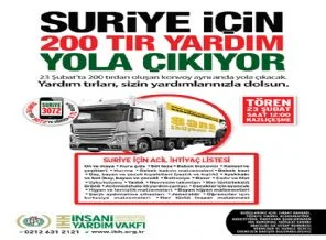 200 TIR Yarın Kazlıçeşme'den Yola Çıkıyor