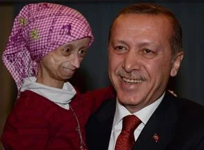 Erdoğan progerie hastası Gamze'yle