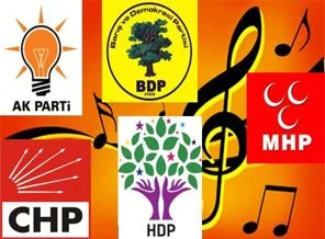 Seçim yarışı şarkılarla başladı