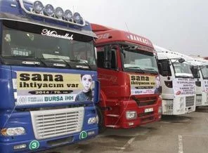 Yardım TIR'ları Bursa'dan Suriye'ye uğurlandı