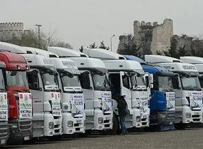 Yardım tırlarının 75'i Suriye'ye ulaştı