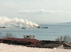 Yenikapı'da gemide yangın