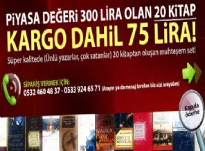 20 kitap kargo dahil 75 lira