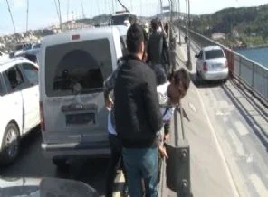 Boğaziçi Köprüsü'nde hareketli dakikalar!