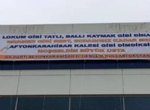 Afyon Başbakan Erdoğan'ı bu afişle karşılayacak