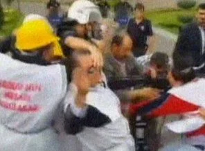 Ankara'da eylem yapan işçilere polis müdahalesi
