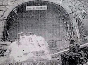 Hava bacaları kömür nakil kapısı olmuş
