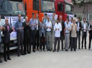 Sakaryadan Suriyeye yardım konvoyu