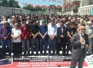 Soma'daki madenciler için gıyabi cenaze namazı kılındı