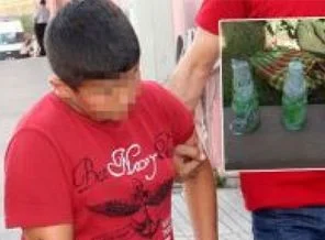 15 yaşındaki çocuk cebinde molotoflarla yakalandı
