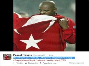 Nouma'dan Türk bayraklı tepki