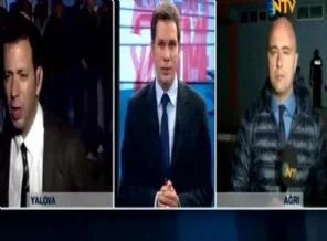 NTV muhabiri yayını terk etti