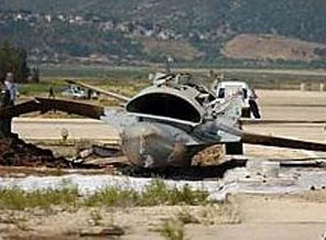 Piste inen F-16 devrildi